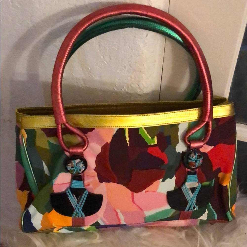 Missoni Vintage Fabric Multicolored Handbag, Italy